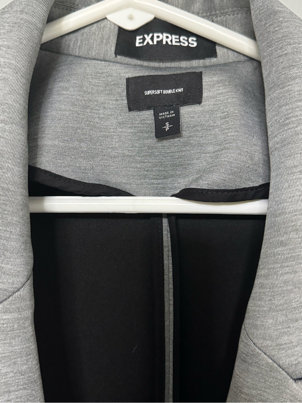 Express Gray Single-Button Blazer - Picture 3 of 10